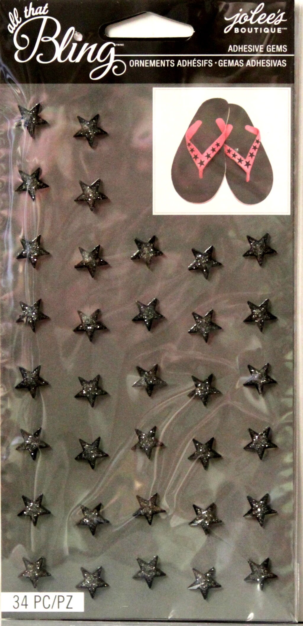 Jolee's Boutique All That Bling Adhesive Gems 24/Pkg-Black