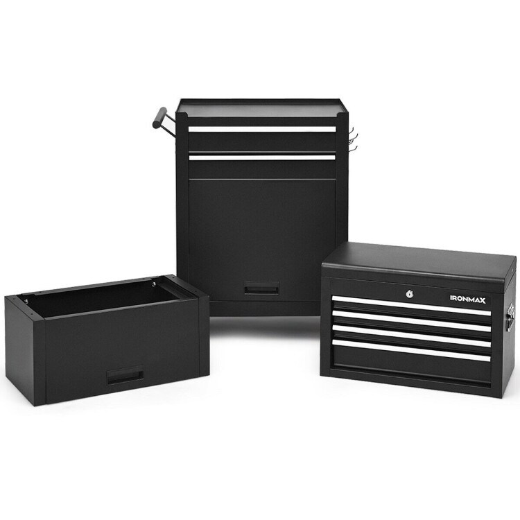 3 in 1 Design 6-Drawer Tool Heightening Chest Cabinet with 360° Swivel Casters