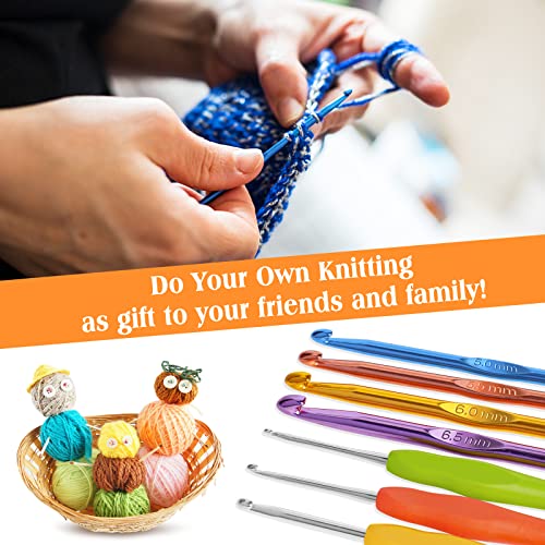  VERSAINSECT Multicolor Crochet Hooks, Knitting Bag