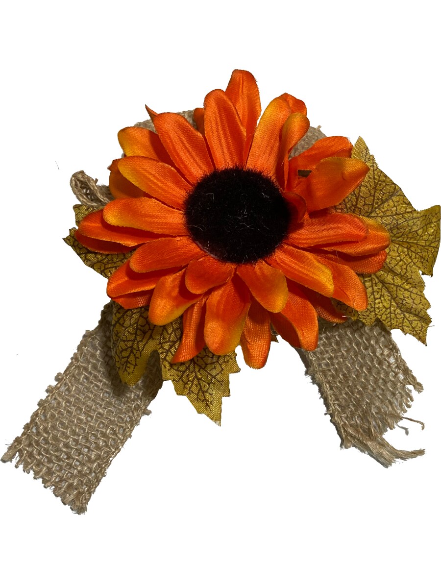 Scarecrow Orange Sunflower Hair Piece Costume Accessory