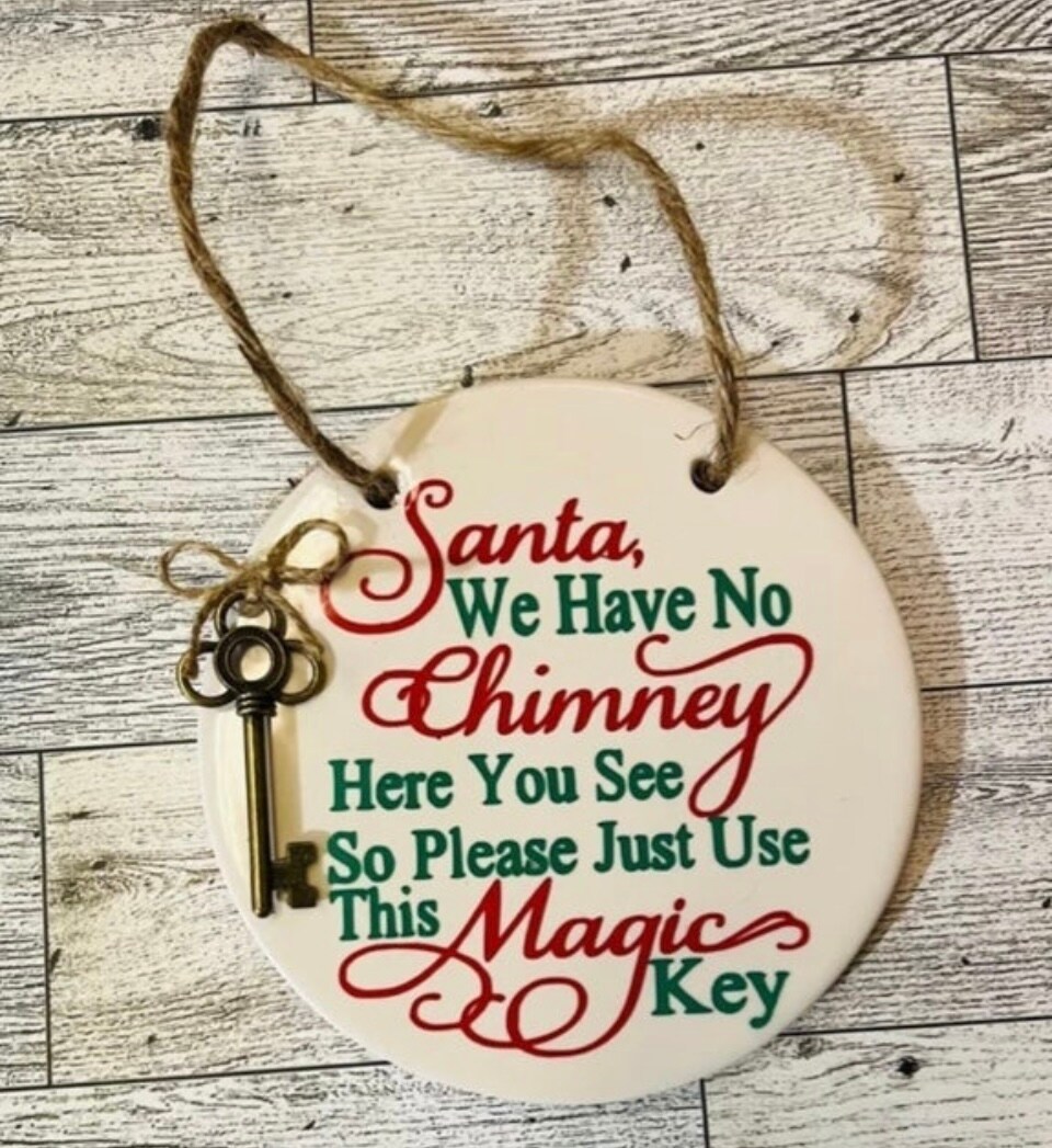 Santa's Magic Key for Our Home Without a Chimney Christmas Christmas Decor  Home Accent Children Gift We Believe Magic
