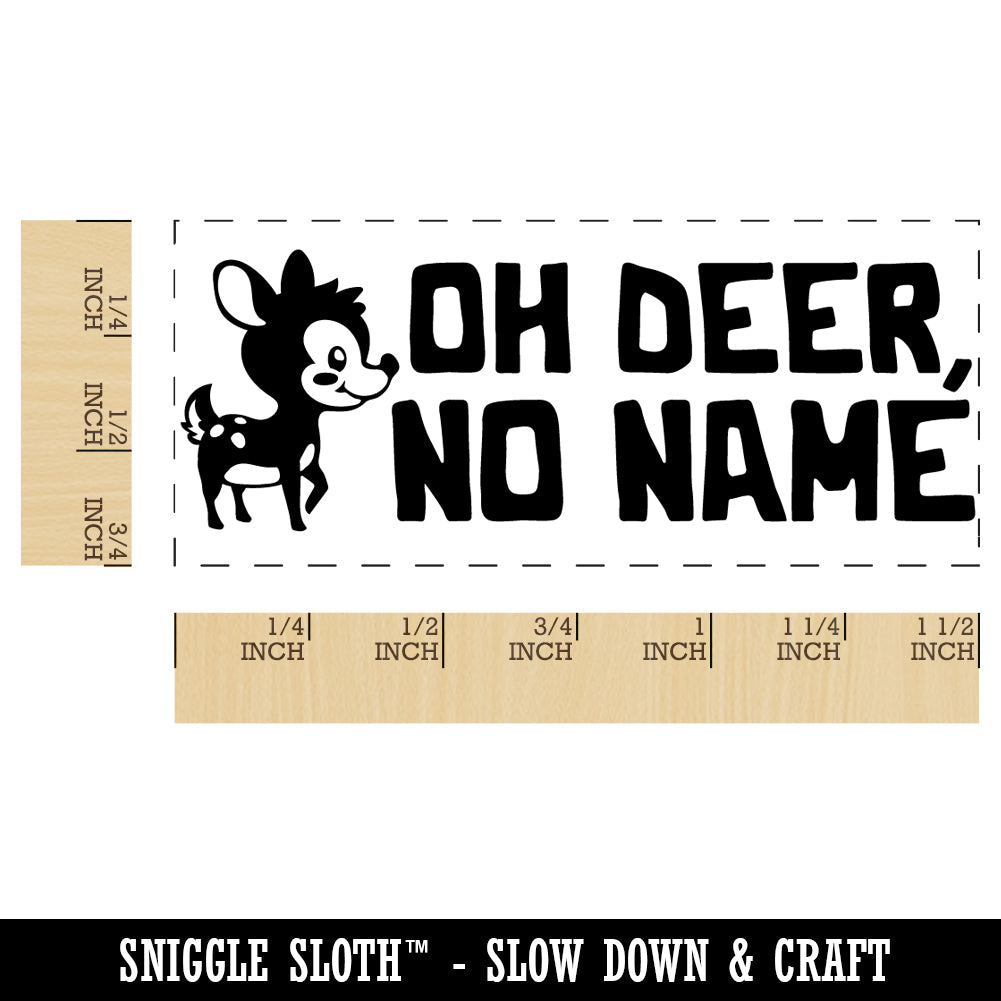 Oh Deer Dear No Name Teacher Student School Self-Inking Rubber Stamp Ink Stamper