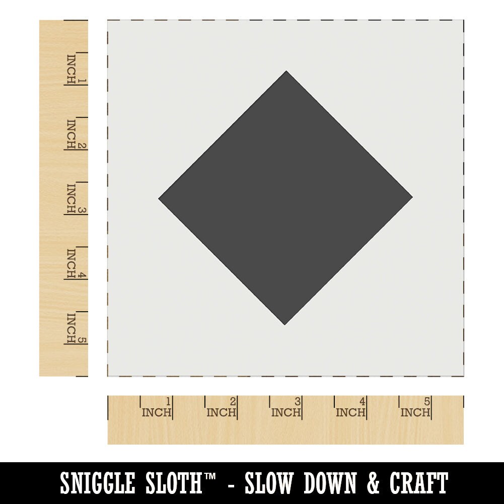 Diamond Shape Solid Wall Cookie DIY Craft Reusable Stencil