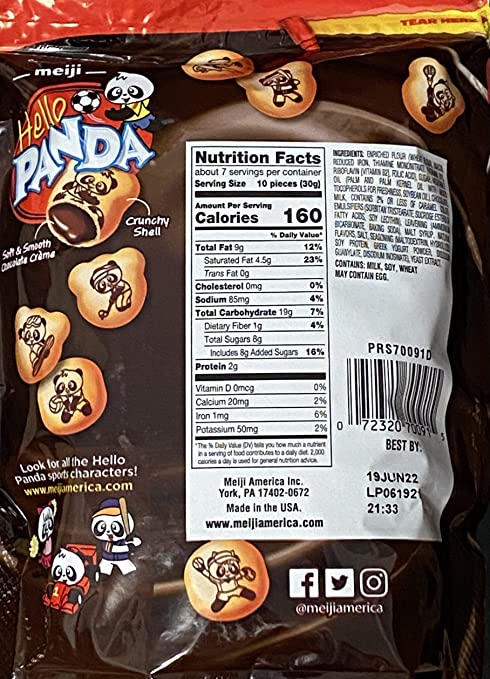 Hello Panda Biscuit, 7 Oz - Case of 6