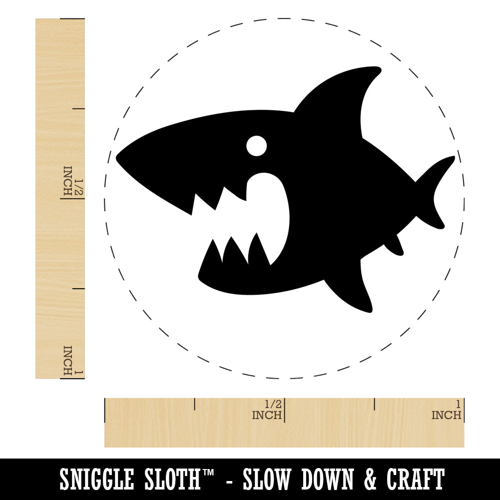 Cute Shark icon Self-Inking Rubber Stamp for Stamping Crafting Planners