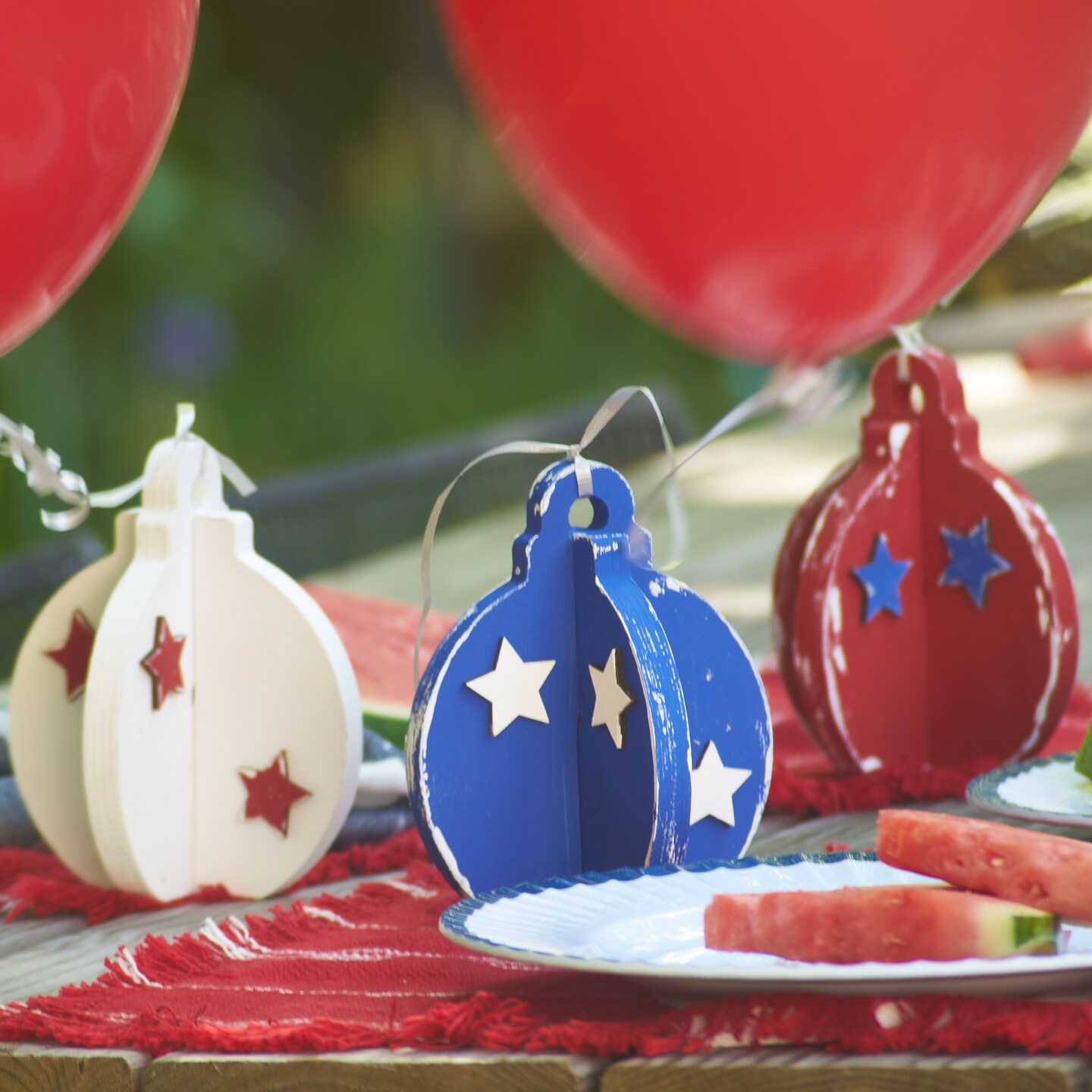 6 in. Unfinished Wooden Slotted Ornaments 3pc