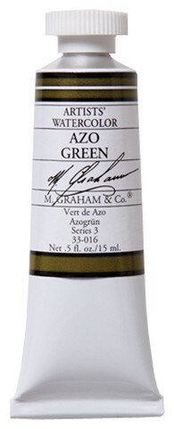 M GRAHAM AZO GREEN 15ML WATERCOLOR