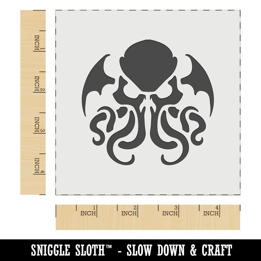 Cthulhu Eldritch Horror Scary Wall Cookie DIY Craft Reusable Stencil