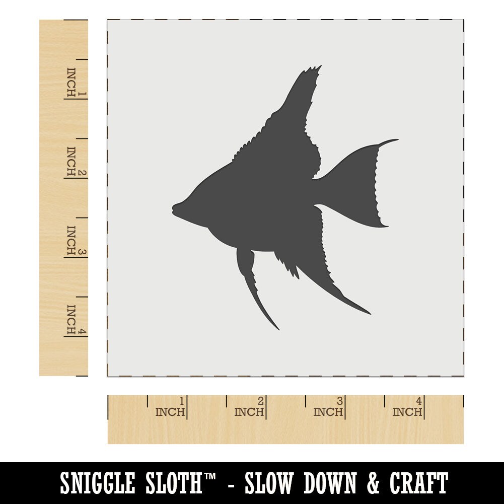 Freshwater Angelfish Fish Silhouette Wall Cookie DIY Craft Reusable Stencil