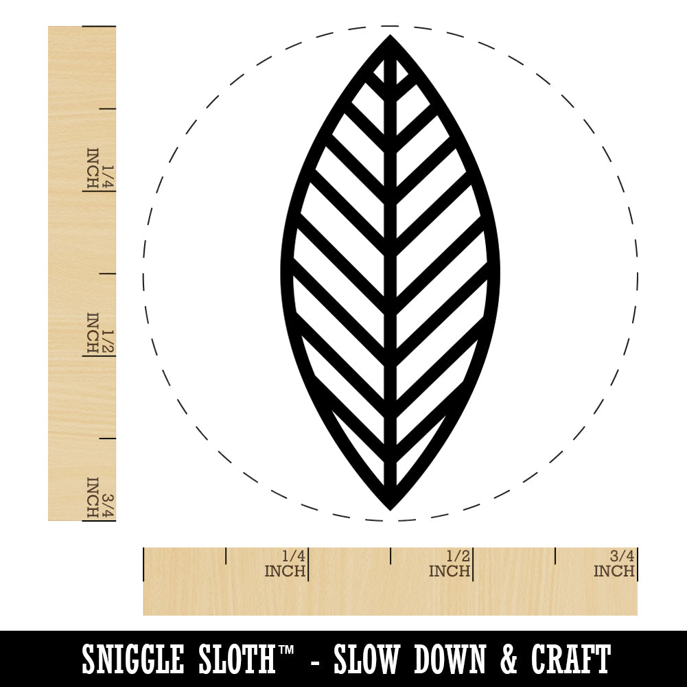 Cute Leaf Rubber Stamp for Stamping Crafting Planners