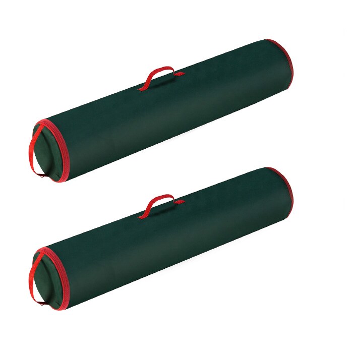 Elf Stor 2 Pack Green 40 Inch Christmas Wrapping Paper Storage Bag Tube Handle Zipper