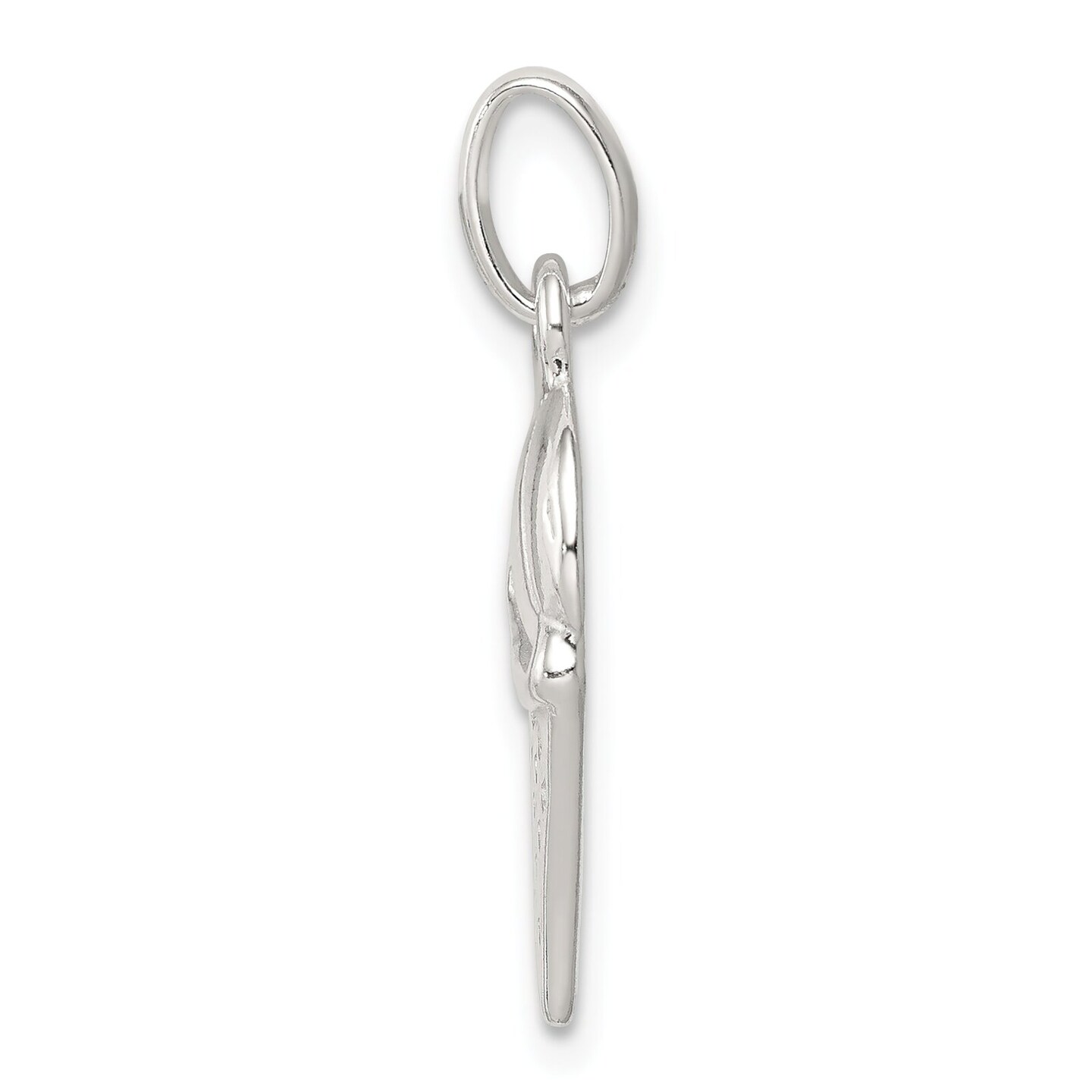 Sterling Silver Basketball Hoop Charm Sports Jewelry 18mm x 12mm