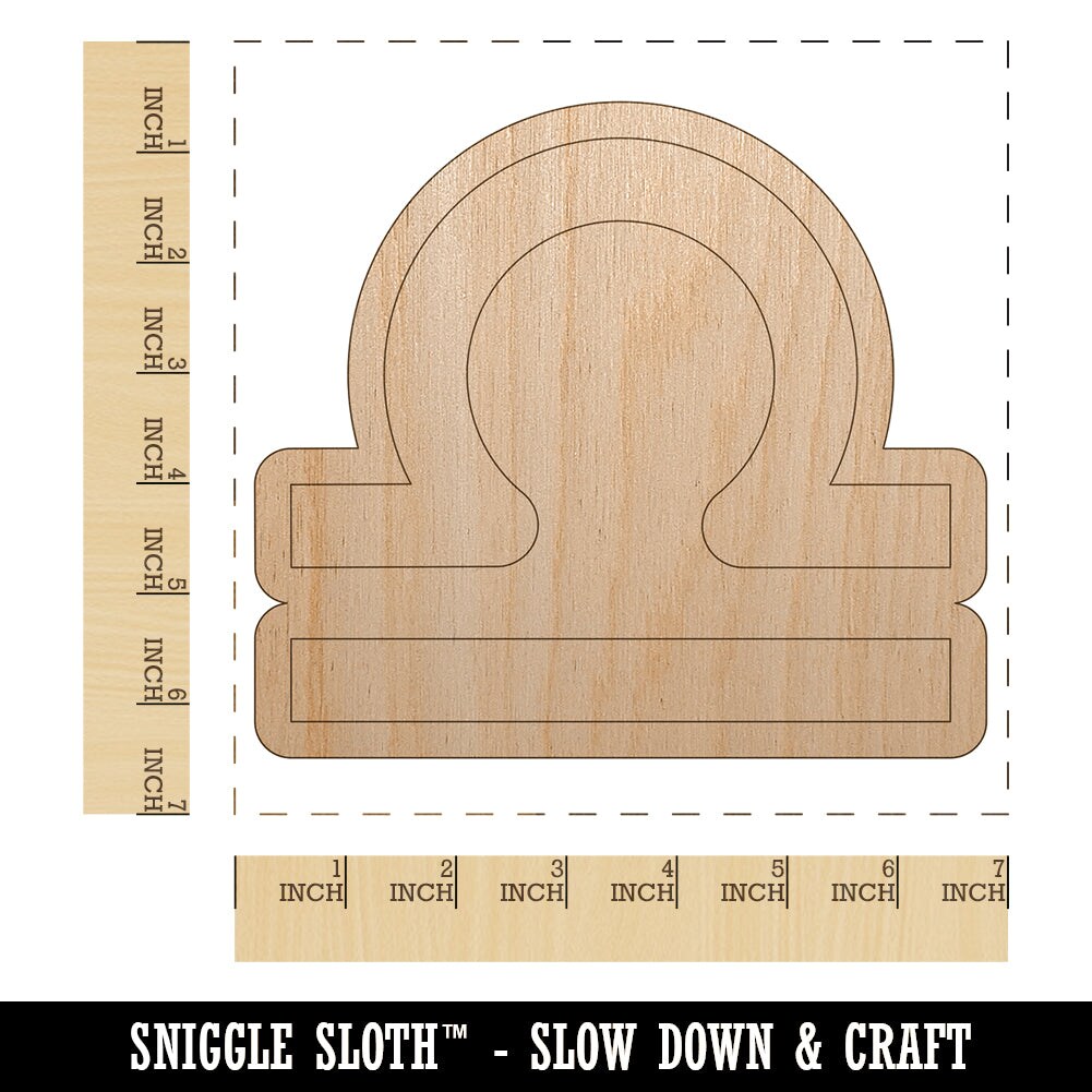Libra Horoscope Astrological Zodiac Sign Unfinished Wood Shape Piece Cutout for DIY Craft Projects
