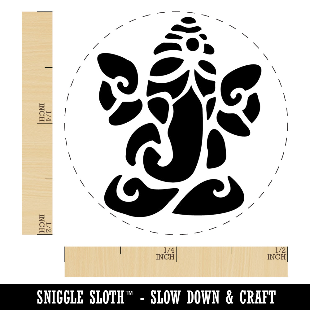 Ganesha Elephant Hindu Deity God Meditating Self-Inking Rubber Stamp Ink Stamper for Stamping Crafting Planners
