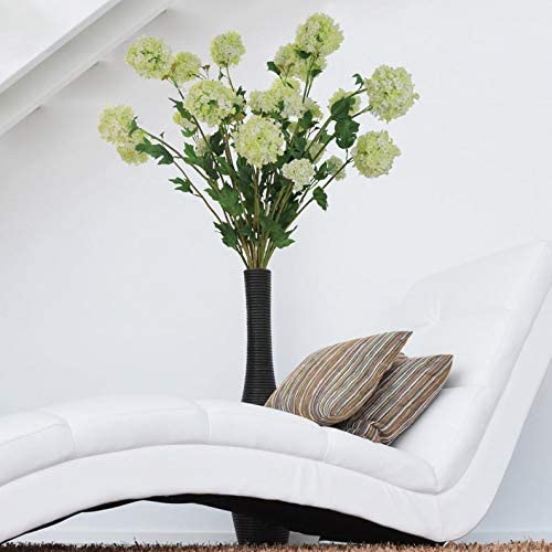 Garden of Dreams: 38" Silk Artificial Cream Green Snowball Spray - Ideal for Rustic Decor and Outdoor Garden Parties