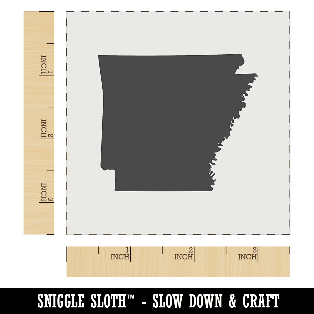 Arkansas State Silhouette Wall Cookie DIY Craft Reusable Stencil