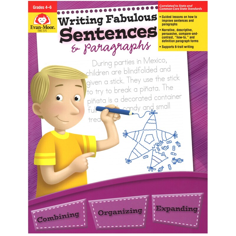 Writing Fabulous Sentences &#x26; Paragraphs, Grades 4-6, Teacher Reproducibles, Print