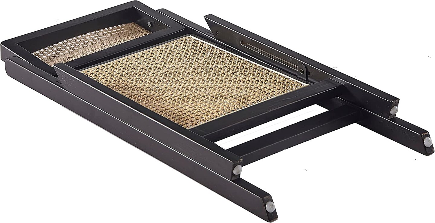 ISL Furnishings- Ibiza Rattan Modern Folding Chair (2, Black)