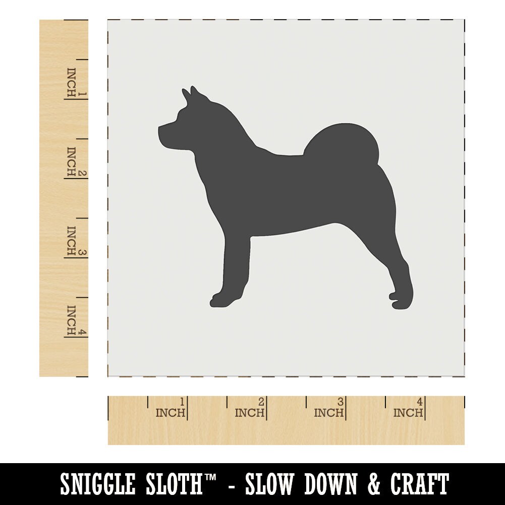 American Akita Dog Solid Wall Cookie DIY Craft Reusable Stencil
