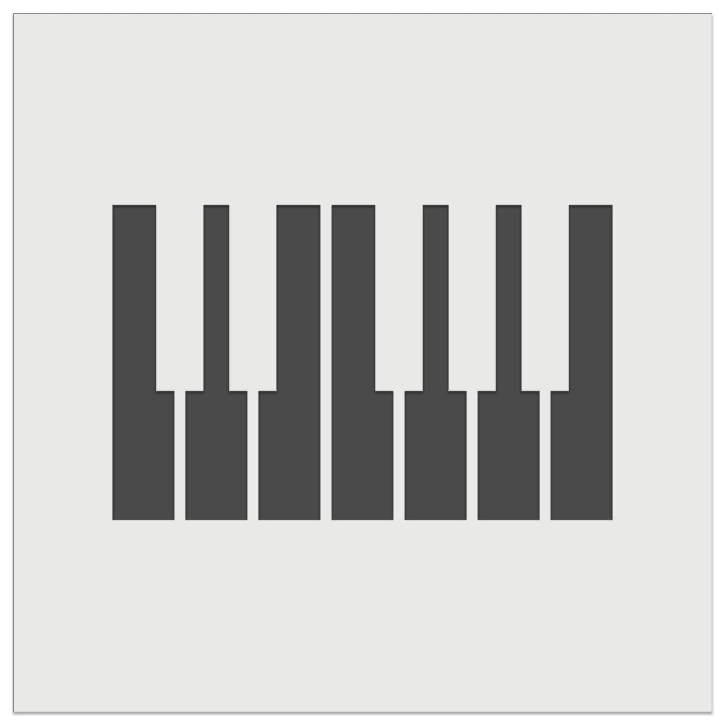 Piano Keys Octave Wall Cookie DIY Craft Reusable Stencil