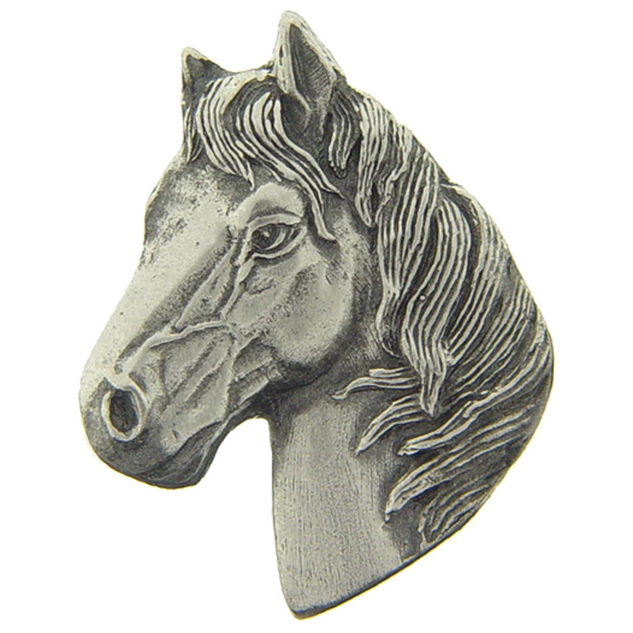 Horse Head Pin Pewter 1&#x22;