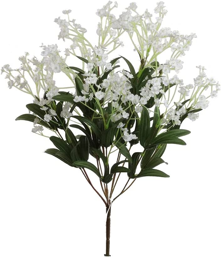 Realistic 19&#x22; Silk Baby&#x27;s Breath Bush - Perfect for Wedding Bouquets and Home Decor