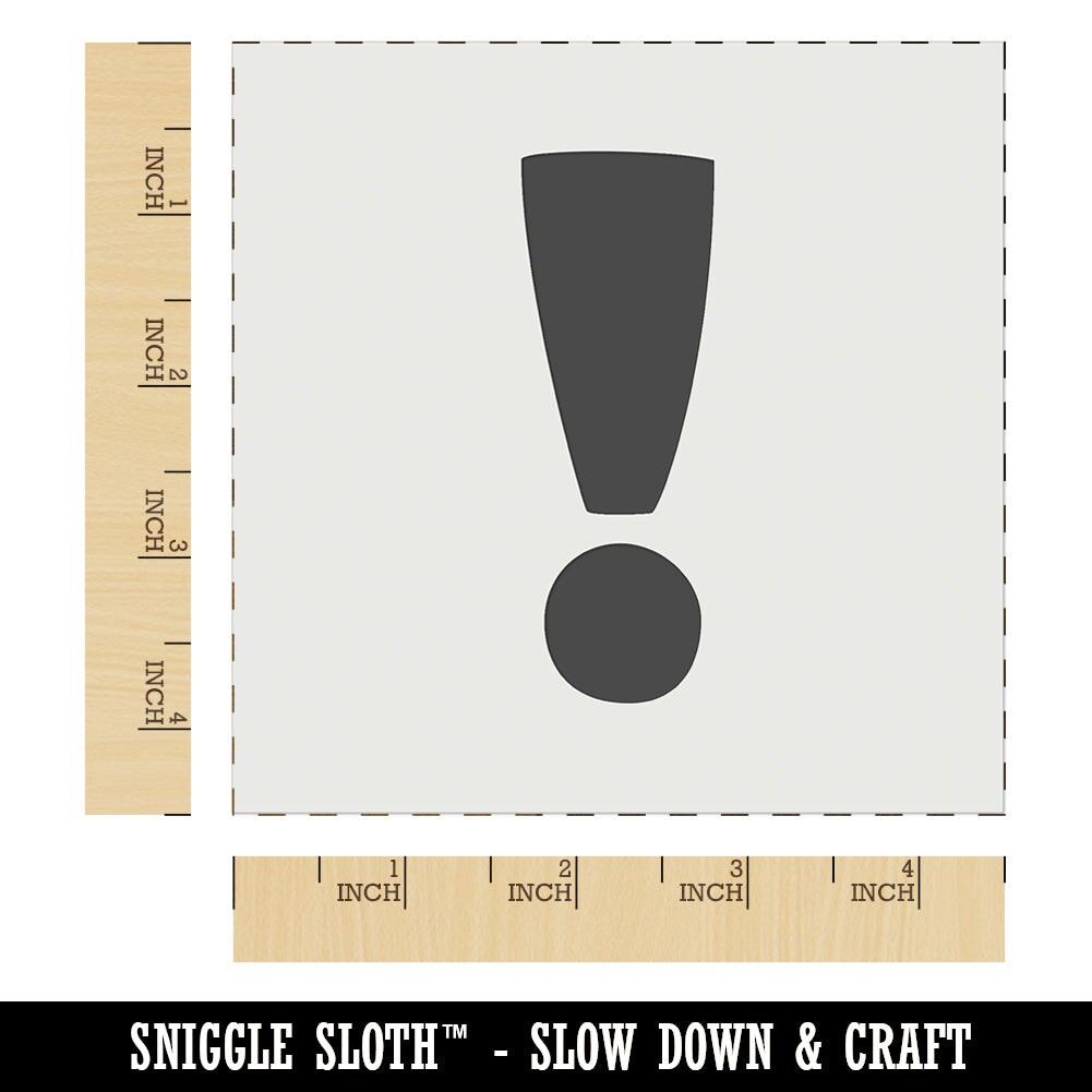 Exclamation Mark Punctuation Wall Cookie DIY Craft Reusable Stencil