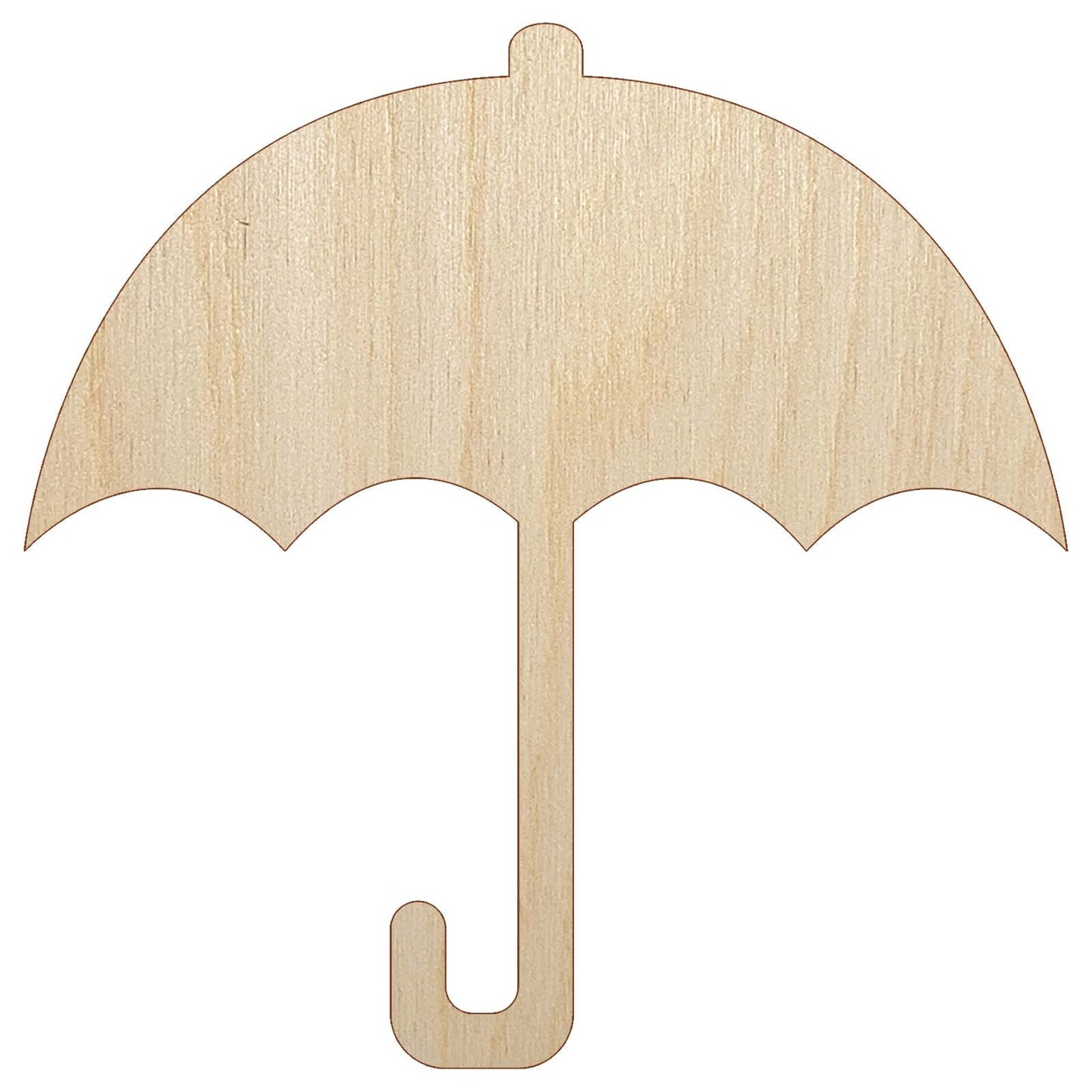 Umbrella Keep Dry Icon Unfinished Wood Shape Piece Cutout for DIY Craft Projects