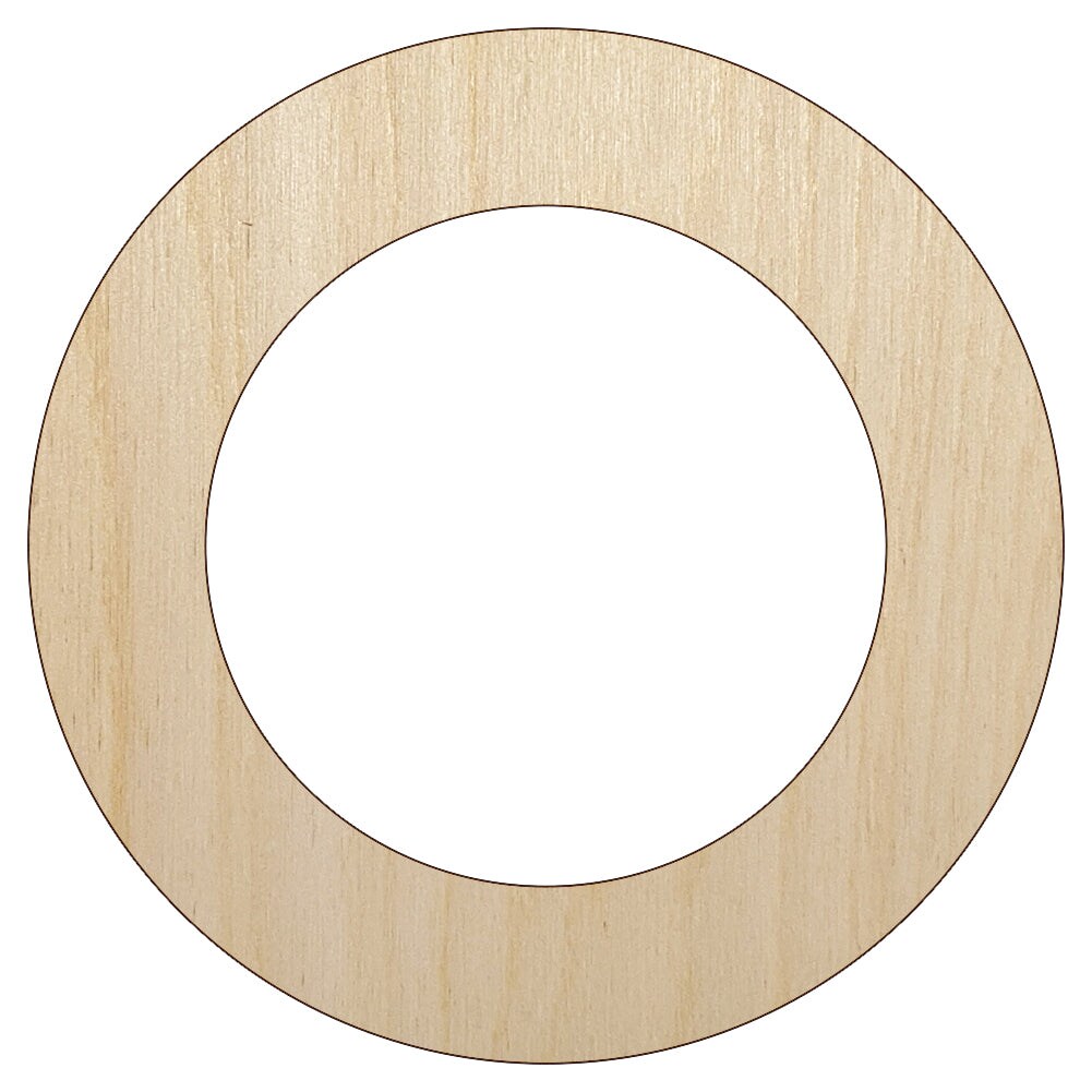 Circle Outline Unfinished Wood Shape Piece Cutout for DIY Craft Projects