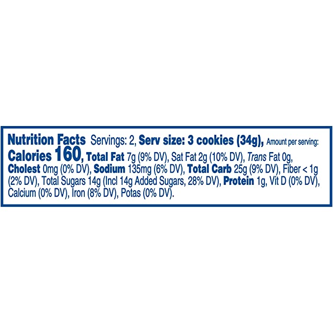 Chocolate Sandwich Cookies, Original Flavor, 1 Snack Pack 6 Cookies Total - Case of 12