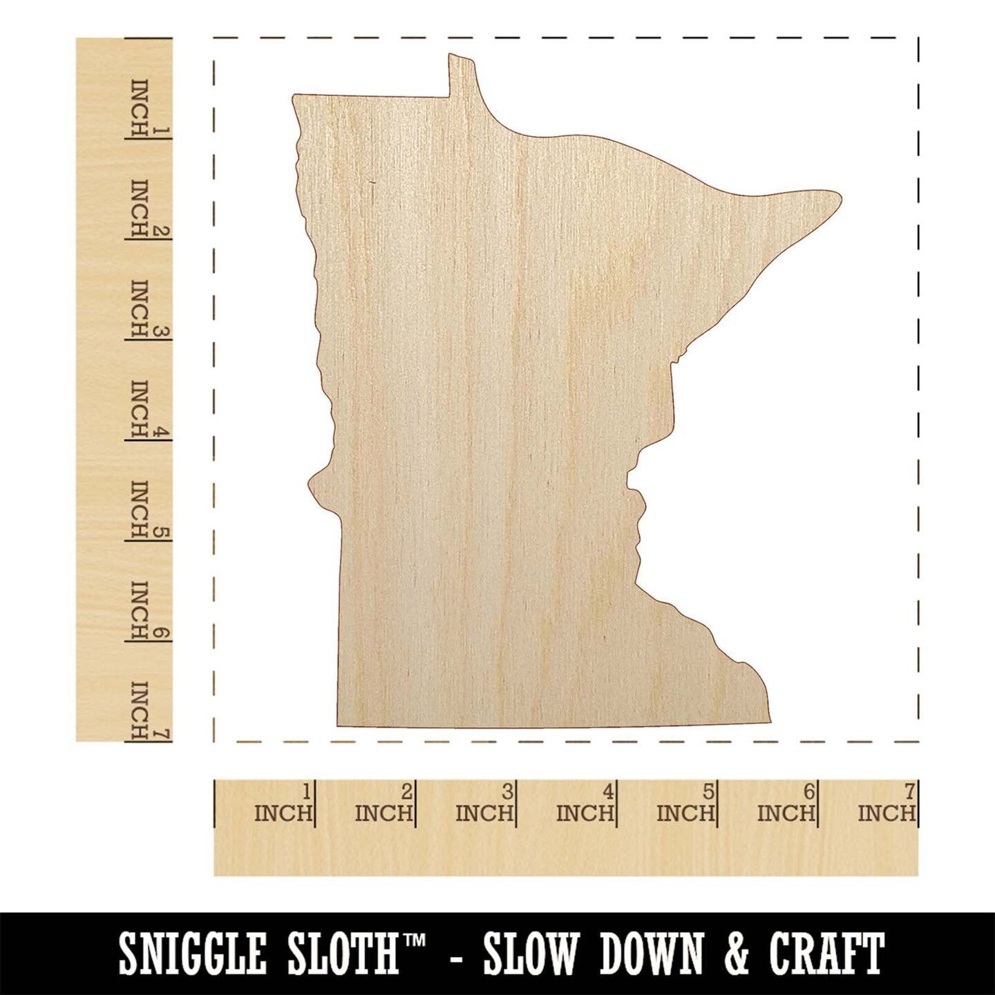 Minnesota State Silhouette Unfinished Wood Shape Piece Cutout for DIY Craft Projects | Michaels