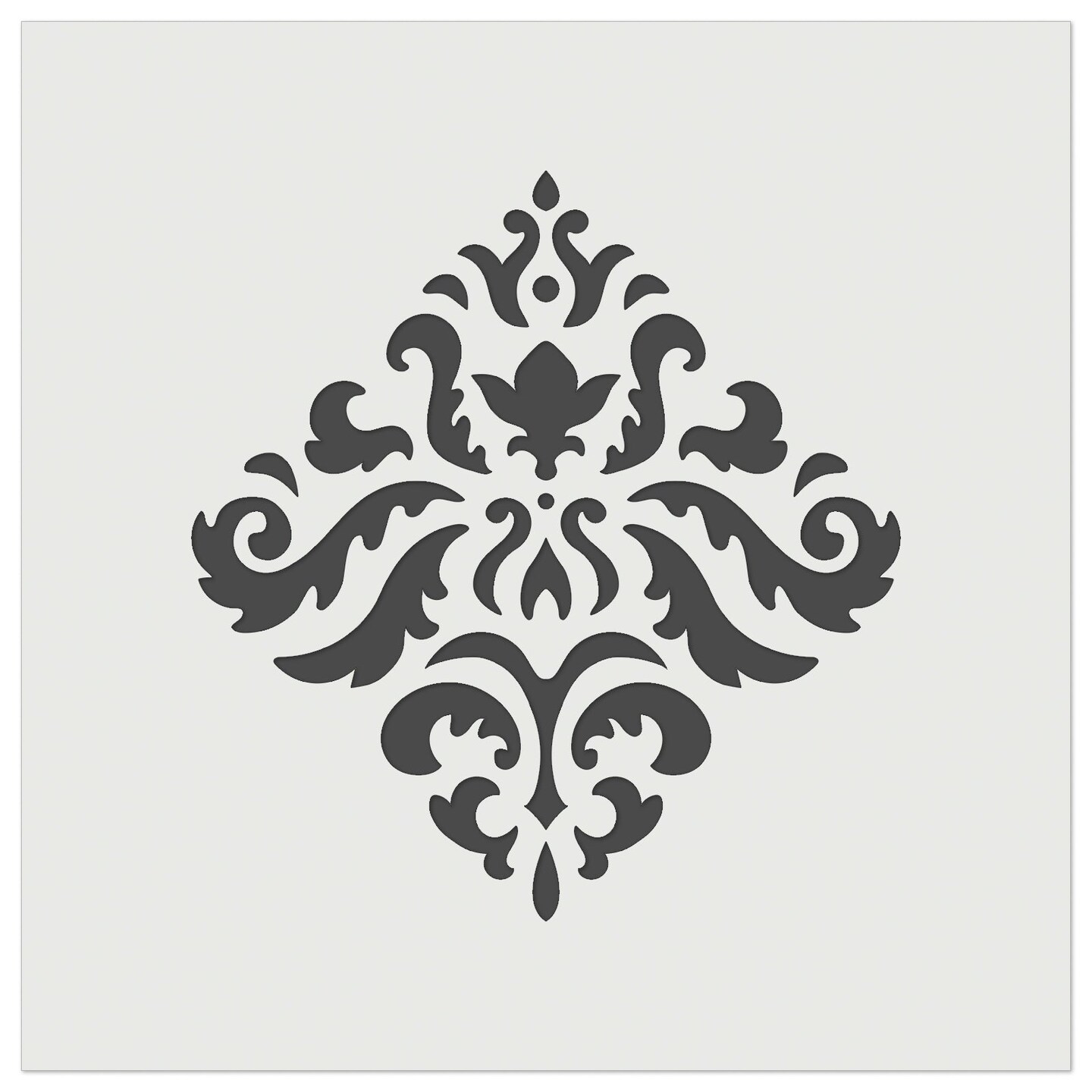 Decorative Floral Diamond Pattern Wall Cookie DIY Craft Reusable Stencil
