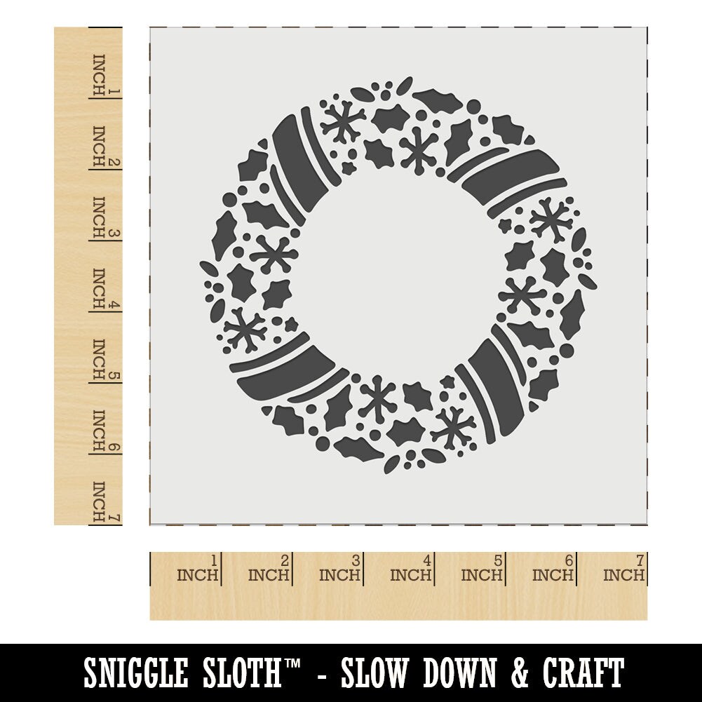 Christmas Wreath Detailed Wall Cookie DIY Craft Reusable Stencil Michaels