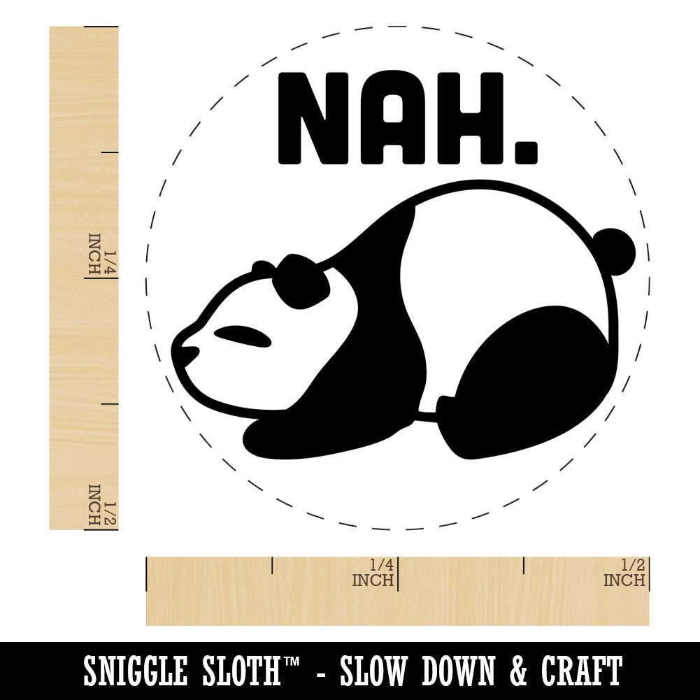 Nah Cute and Lazy Panda Doesn&#x27;t Want to do Anything Self-Inking Rubber Stamp for Stamping Crafting Planners