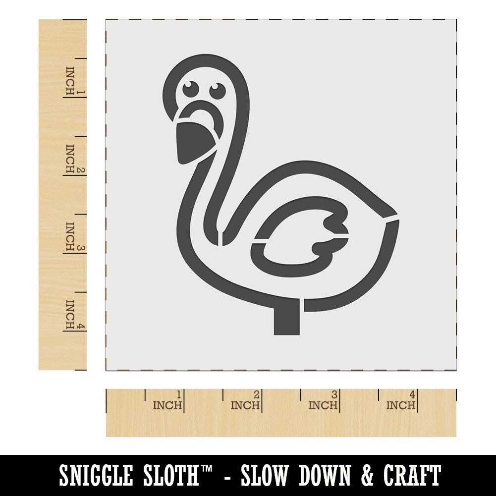 Peeking Flamingo Wall Cookie DIY Craft Reusable Stencil