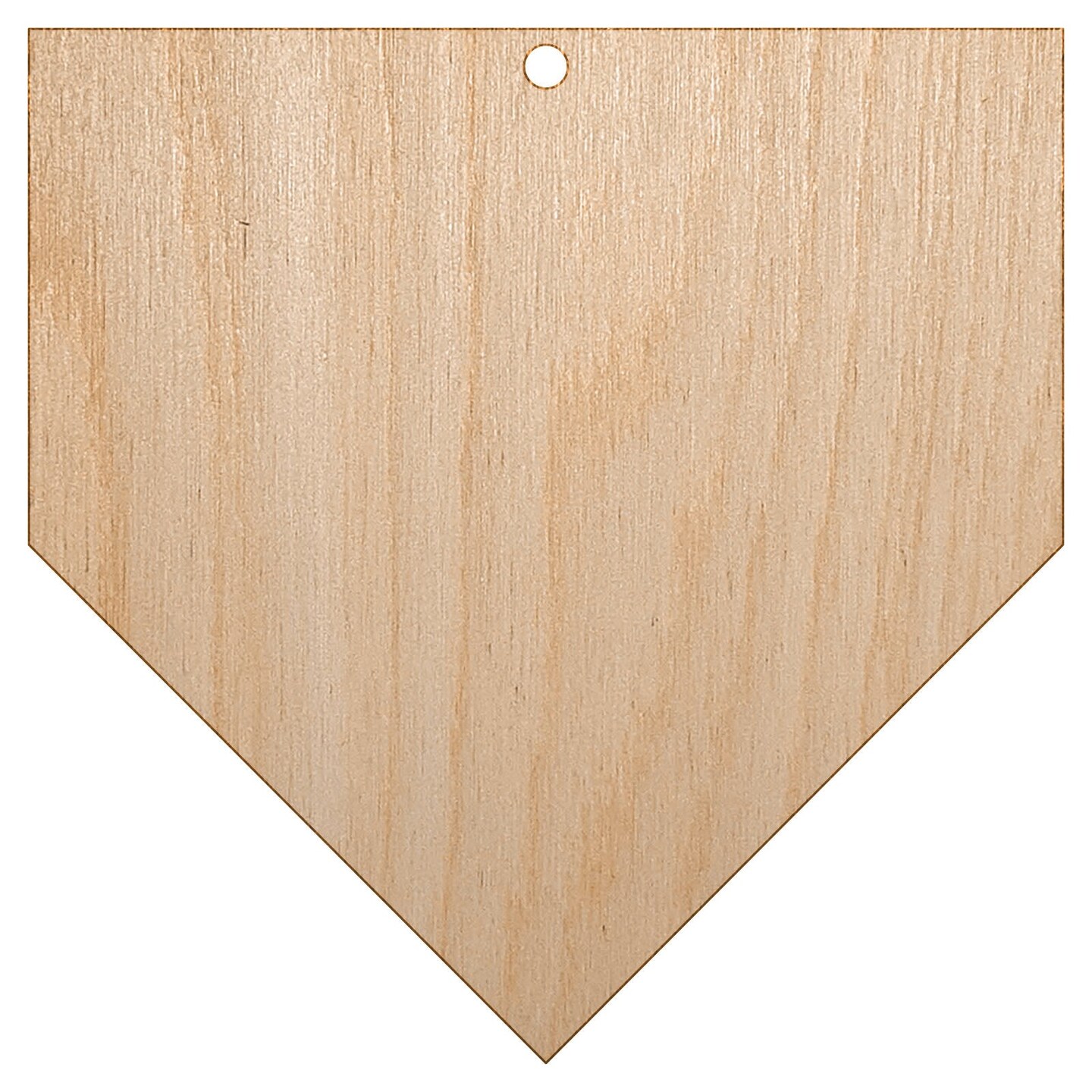 Home Plate Baseball Unfinished Craft Wood Holiday Christmas Tree DIY Pre-Drilled Ornament