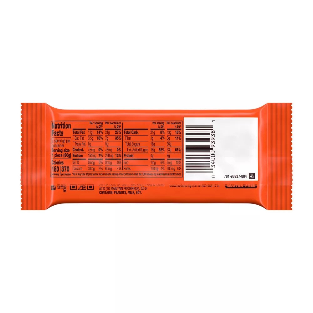 REESE&#x27;S Big Cup Milk Chocolate Peanut Butter, Gluten Free, Bulk Cups Candy King Size Packs, 2.8 oz  - Case of 16