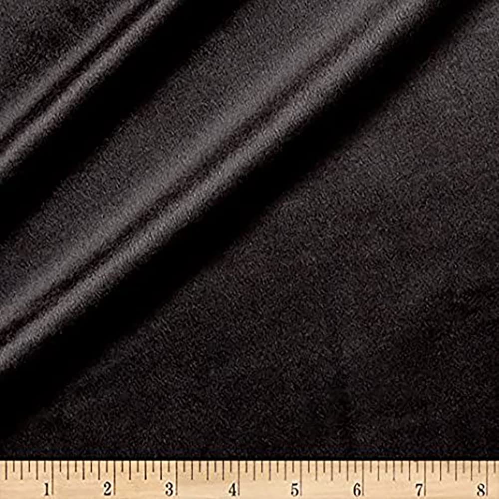 Belagio Velvet Fabric, 56&#x22; Wide, Darling Collection, Black