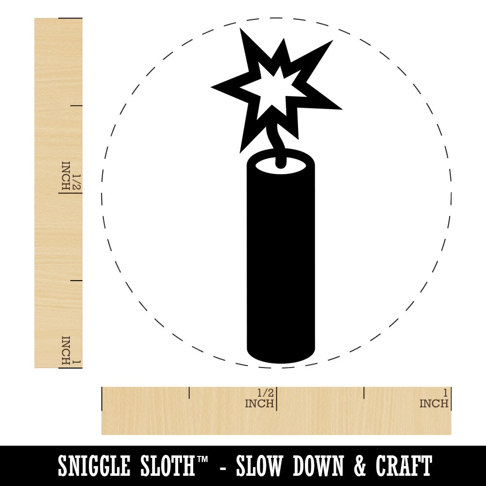 Stick of Dynamite Firecracker Self-Inking Rubber Stamp for Stamping Crafting Planners
