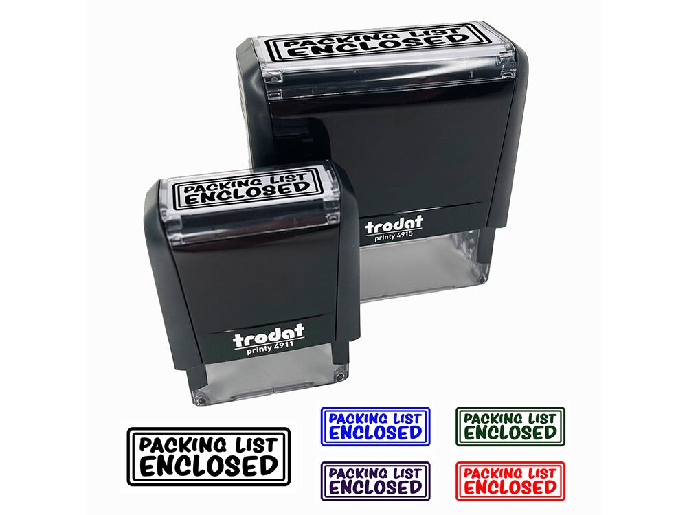 Packing List Enclosed Double Border Self-Inking Rubber Stamp Ink Stamper for Business Office