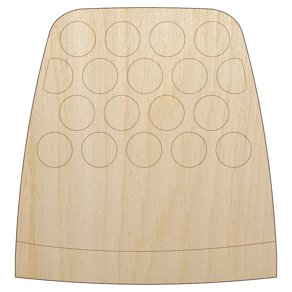 Thimble Sewing Unfinished Wood Shape Piece Cutout for DIY Craft Projects