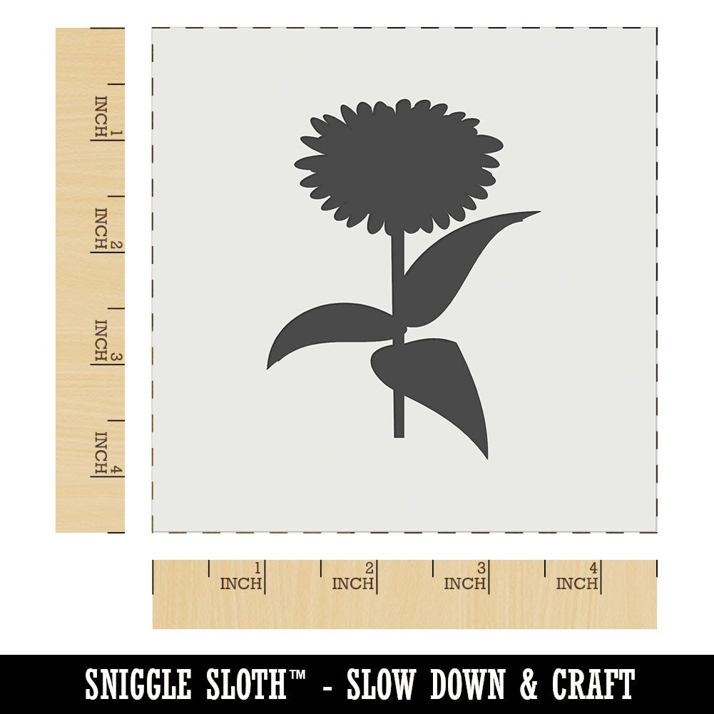 Zinnia Flower Solid Wall Cookie DIY Craft Reusable Stencil