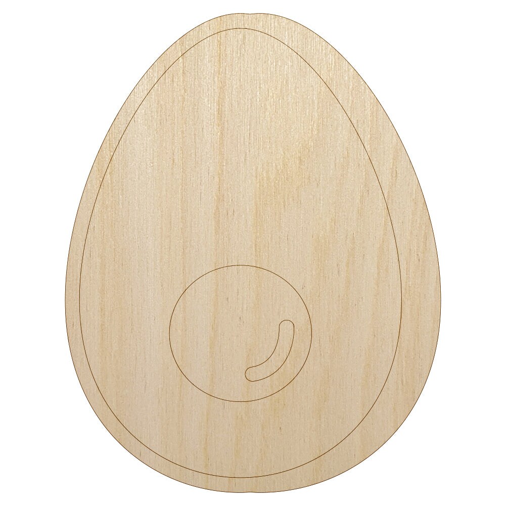 Avocado Symbol Unfinished Wood Shape Piece Cutout for DIY Craft Projects