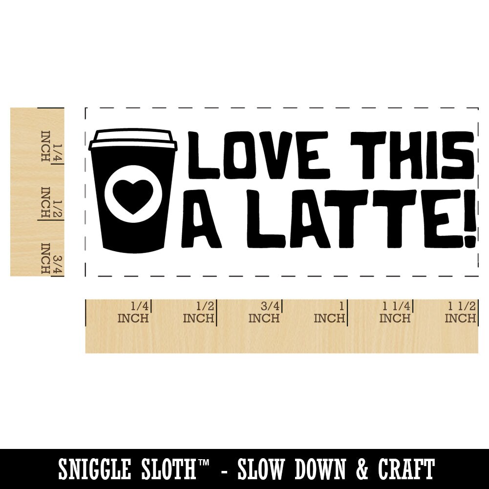 Love This a Latte Lot Coffee Teacher Student School Self-Inking Rubber Stamp Ink Stamper