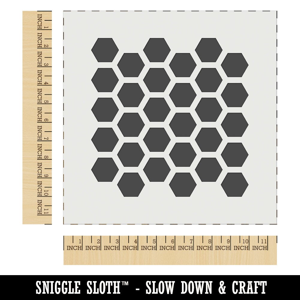Honeycomb Bee Pattern Wall Cookie DIY Craft Reusable Stencil