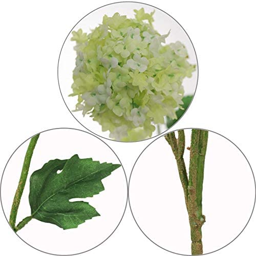 Garden of Dreams: 38" Silk Artificial Cream Green Snowball Spray - Ideal for Rustic Decor and Outdoor Garden Parties