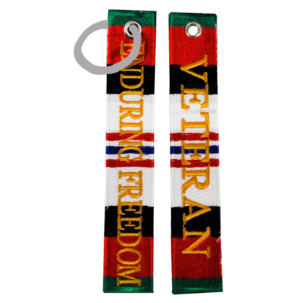 Enduring Freedom Veteran Keychain Luggage Tag Key Ring Military Gifts