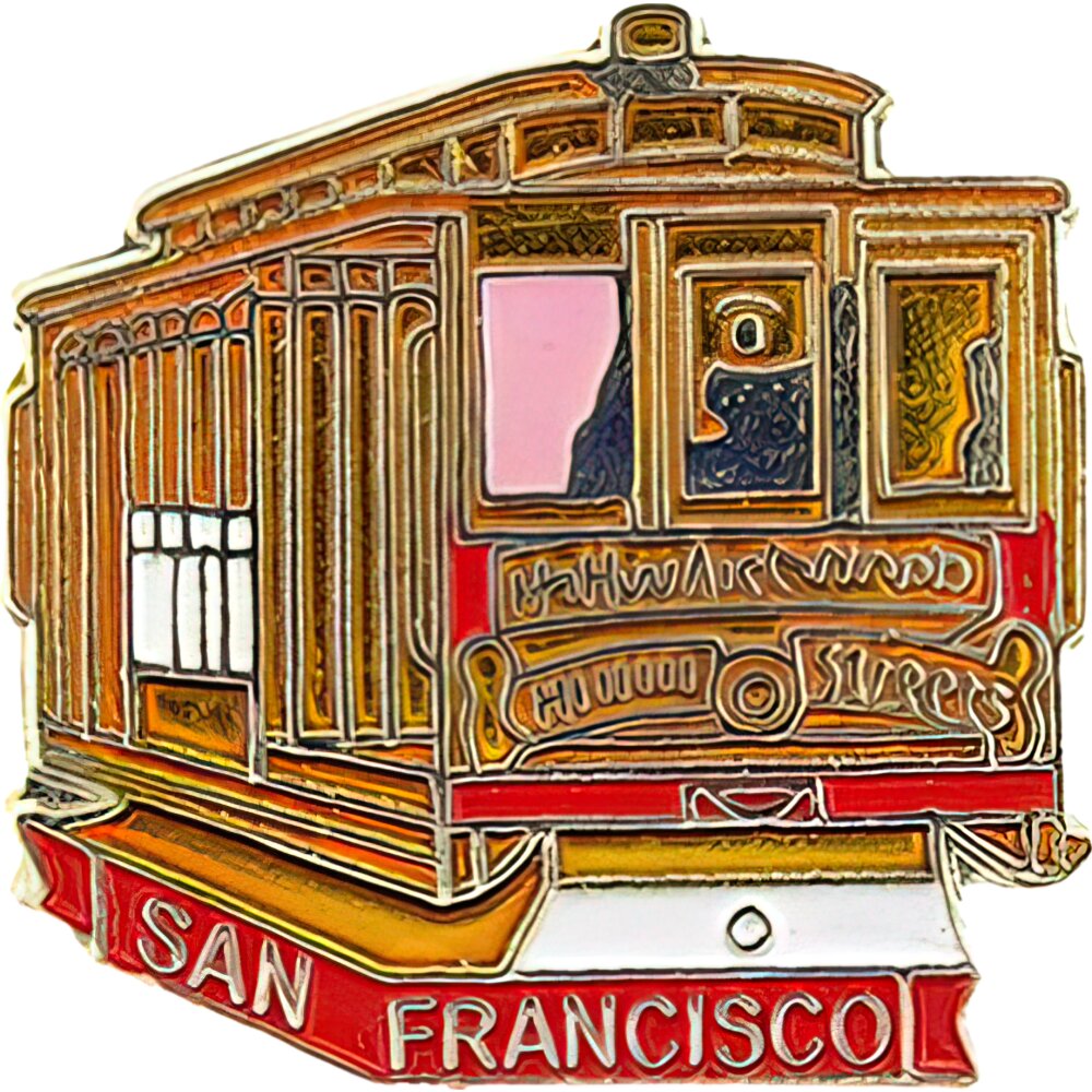 San Francisco Cable Car Pin 1&#x22;
