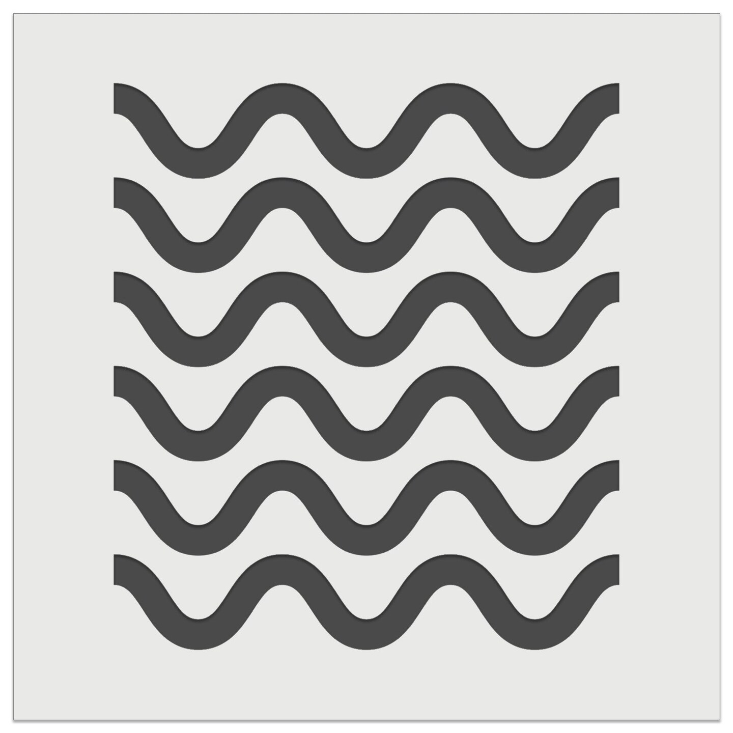 Wavy Line Pattern Wall Cookie DIY Craft Reusable Stencil