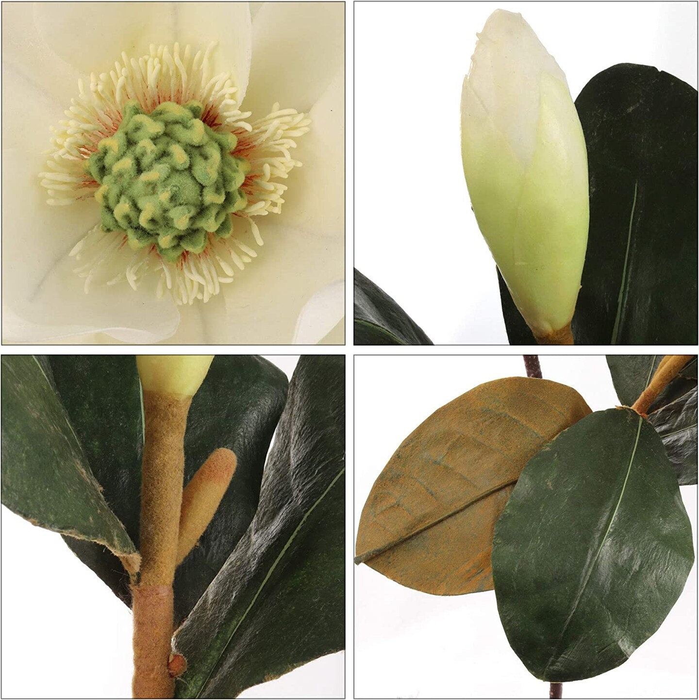 27-Inch Artificial Silk Magnolia: Lifelike Decor for Your Home or Office